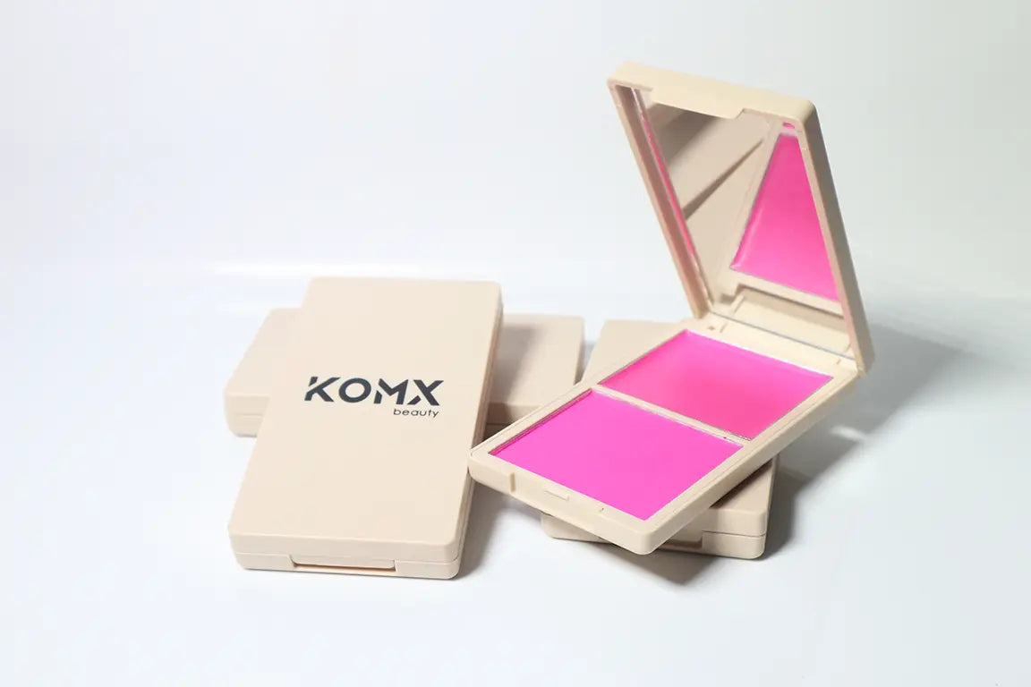 Cream and Powder blush Shocking pink 