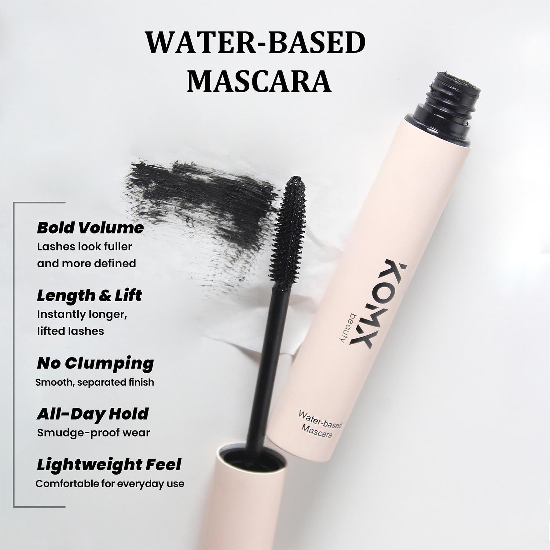 Water-base Mascara |Everyday use, easy to remove and Lightweight Komxbeauty
