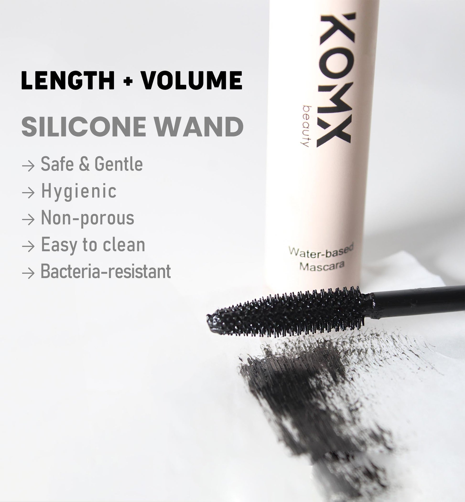 Water-base Mascara |Everyday use, easy to remove and Lightweight Komxbeauty